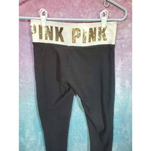 Victoria’s Secret PINK Sequins Bling Leggings Size Extra Small (XS) - Picture 3 of 9